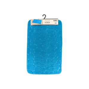 Χαλί μπάνιου βαμβ.memory 50X80 μπλε peacock 06.7718N119