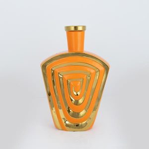 ΒΑΖΟ ΚΕΡΑΜΙΚΟ ΠΟΡΤΟΚΑΛΙ - ΧΡΥΣΟ 23.7x9.5x37.5cm