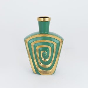 ΒΑΖΟ ΚΕΡΑΜΙΚΟ ΠΡΑΣΙΝΟ - ΧΡΥΣΟ 20.2x7x30cm