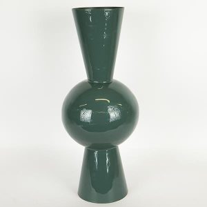 ΒΑΖΟ ΜΕΤΑΛΛΙΚΟ ΠΡΑΣΙΝΟ ΣΚΟΥΡΟ 25x25x60cm