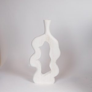 ΒΑΖΟ ΞΥΛΟ ΛΕΥΚΟ 21x6x45cm