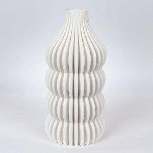 ΒΑΖΟ ΠΟΡΣΕΛΑΝΙΝΟ 3D ΛΕΥΚΟ 17.5x17.5x35.5cm