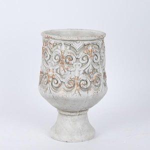 ΒΑΖΟ ΤΣΙΜΕΝΤΕΝΙΟ ΛΕΥΚΟ 20x20x30cm