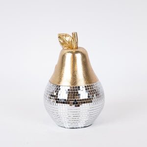 ΔΙΑΚΟΣΜΗΤΙΚΟ ΑΧΛΑΔΙ ΠΟΛΥΡΕΣΙΝ ΧΡΥΣΟ-ΑΣΗΜΙ 13x13x19cm