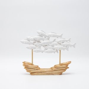 ΔΙΑΚΟΣΜΗΤΙΚΟ ΓΛΥΠΤΟ ΚΟΠΑΔΙ ΨΑΡΙΩΝ ΠΟΛΥΡΕΖΙΝ ΦΥΣΙΚΟ-ΛΕΥΚΟ 26x5x21cm