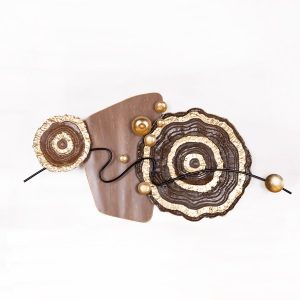 ΔΙΑΚΟΣΜΗΤΙΚΟ ΤΟΙΧΟΥ ΜΕΤΑΛΛΙΚΟ ΚΑΦΕ - ΜΠΕΖ - ΧΡΥΣΟ 111x5x55cm