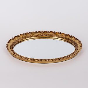 ΔΙΣΚΟΣ ΠΟΛΥΡΕΖΙΝ ΜΕ ΚΑΘΡΕΠΤΗ ΧΡΥΣΟΣ 35x26x3cm