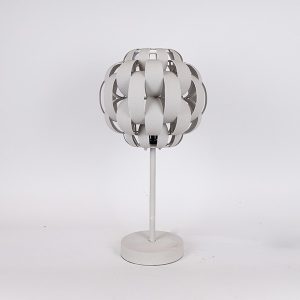 ΕΠΙΤΡΑΠΕΖΙΟ ΦΩΤΙΣΤΙΚΟ ΜΕΤΑΛΛΙΚΟ ΛΕΥΚΟ 32.5x32.5x59.5cm