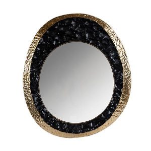 ΚΑΘΡΕΦΤΗΣ ΟΒΑΛ ΜΕΤΑΛΛΙΚΟΣ ΧΡΥΣΟ - ΓΚΡΙ 68x4x78cm