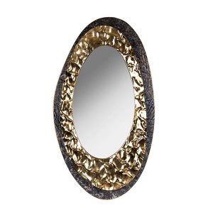 ΚΑΘΡΕΦΤΗΣ ΟΒΑΛ ΜΕΤΑΛΛΙΚΟΣ ΧΡΥΣΟ - ΜΑΥΡΟ 49.5x5.5x87.5cm