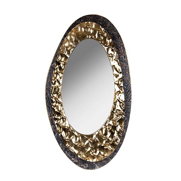 ΚΑΘΡΕΦΤΗΣ ΟΒΑΛ ΜΕΤΑΛΛΙΚΟΣ ΧΡΥΣΟ - ΜΑΥΡΟ 49.5x5.5x87.5cm