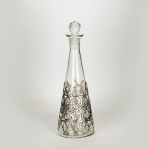 ΚΑΡΑΦΑ  ΓΥΑΛΙΝΗ - ΜΕΤΑΛΛΙΚΗ ΑΣΗΜΙ 12x35cm