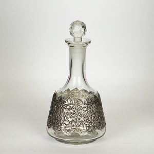 ΚΑΡΑΦΑ ΓΥΑΛΙΝΗ - ΜΕΤΑΛΛΙΚΗ ΑΣΗΜΙ  13x24cm