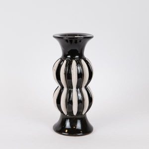 ΚΗΡΟΠΗΓΙΟ ΚΕΡΑΜΙΚΟ ΜΑΥΡΟ-ΛΕΥΚΟ 11.8x11.8x28cm