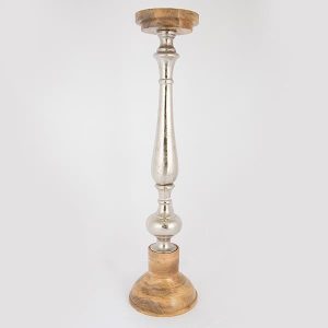 ΚΗΡΟΠΗΓΙΟ ΞΥΛΟ-ΜΕΤΑΛΛΟ ΦΥΣΙΚΟ- ΑΣΗΜΙ 17x17x64cm