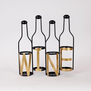 ΜΠΟΥΚΑΛΟΘΗΚΗ ΕΠΙΤΟΙΧΙΑ ΜΕΤΑΛΛΙΚΗ ΜΑΥΡΟ--ΧΡΥΣΟ 43.5x11x46.5cm