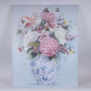 ΠΙΝΑΚΑΣ ΚΑΜΒΑΣ ΒΑΖΟ ΜΕ ΛΟΥΛΟΥΔΙΑ ΠΟΛΥΧΡΩΜΟΣ 80x3x100cm