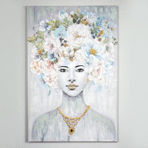 ΠΙΝΑΚΑΣ ΚΑΜΒΑΣ ΓΥΝΑΙΚΑ ΜΕ ΛΟΥΛΟΥΔΙΑ 80x3.5x120cm