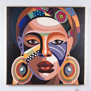 ΠΙΝΑΚΑΣ ΚΑΜΒΑΣ ΓΥΝΑΙΚΑ ΠΟΛΥΧΡΩΜΗ 82x4.5x82cm