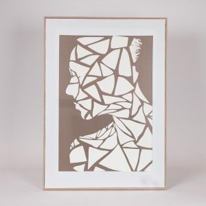 ΠΙΝΑΚΑΣ ΚΑΜΒΑΣ ΠΡΟΣΩΠΟ ΚΑΦΕ - ΜΠΕΖ 50x3x70cm