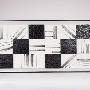 ΠΙΝΑΚΑΣ ΚΑΜΒΑΣ ΤΕΤΡΑΓΩΝΑ ΜΑΥΡΟΣ - ΛΕΥΚΟΣ 62x4.5x122cm