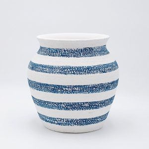 ΠΥΘΑΡΙ ΜΠΛΕ-ΛΕΥΚΟ 22x22x22cm