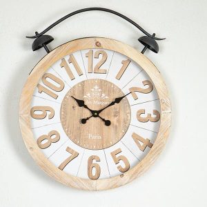 ΡΟΛΟΪ ΤΟΙΧΟΥ ΞΥΛΙΝΟ - ΜΕΤΑΛΛΙΚΟ NATURAL - ΛΕΥΚΟ - ΜΑΥΡΟ 50x6x60cm