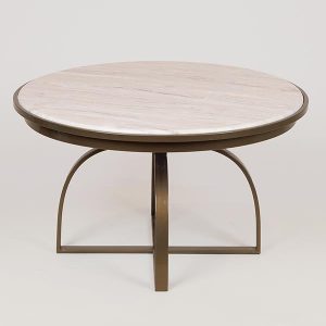 ΤΡΑΠΕΖΙ  ΜΕΤΑΛΛΙΚΟ  ΧΡΥΣΟ - ΛΕΥΚΟ 70x70x40cm