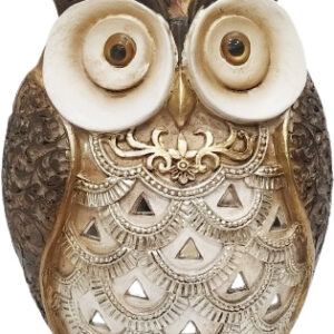 Διακοσμητική Κουκουβάγια Polyresin Χρυσή & Καφέ 16.5cm | 19926M - Box In Θεσσαλονίκη - 25ης Μαρτίου 111