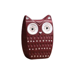 Διακοσμητική κεραμική κουκουβάγια σε μπορντό χρώμα 8x11cm MB-2736A - Box In Θεσσαλονίκη - 25ης Μαρτίου 111