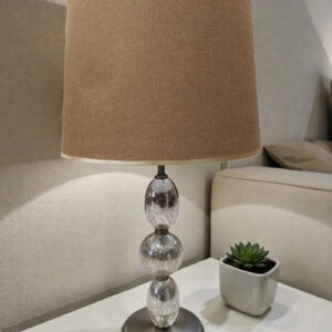 Επιτραπέζιο Φωτιστικό Μεταλλικό & Γυάλινο Χρυσό 53cm με Καπέλο 33×23 | Μοντέρνος Κομψός Φωτισμός | 34816 - Box In Θεσσαλονίκη - 25ης Μαρτίου 111