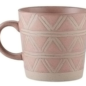 Κεραμική κούπα Scandinavian Style "Pink Zig-Zag" 350ml 13x9