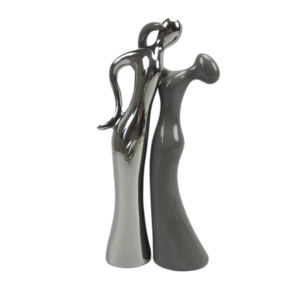 Κεραμικό Διακοσμητικό Ζευγάρι Χορευτές Ασημί & Γκρι 30.5cm | K7988-K7987B - Box In Θεσσαλονίκη - 25ης Μαρτίου 111