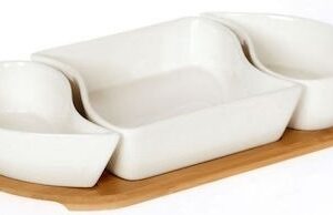 Ορντεβιέρα 3 Θέσεων από Πορσελάνη με ξύλινή βάση  Lotos Cryspo trio Π18xΜ34cm 65.000.140 - Box In Θεσσαλονίκη - 25ης Μαρτίου 111