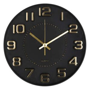 Ρολόι τοίχου μαύρο πλαστ. Φ30cm | 07.205615 - Box In Θεσσαλονίκη - 25ης Μαρτίου 111