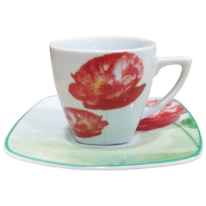 Σετ 6 Φλυτζάνια Καφέ Poppy από Πορσελάνη 90ml | 90000/T1862 - Box In Θεσσαλονίκη - 25ης Μαρτίου 111