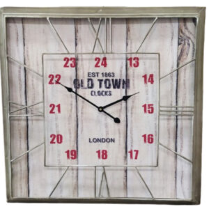 Τετράγωνο Μεταλλικό Ρολόι με τεχνητή παλαίωση 60X6X60εκ Etoile NN-512 - Box In Θεσσαλονίκη - 25ης Μαρτίου 111