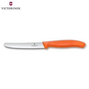 VICTORINOX SWISS CLASSIC ΜΑΧΑΙΡΙ ΣΤΡΟΓΓΥΛΟ ΟΔΟΝΤΩΤΟ 11εκ. ΠΟΡΤΟΚΑΛΙ – 6.7839.C1-Box in Thessaloniki