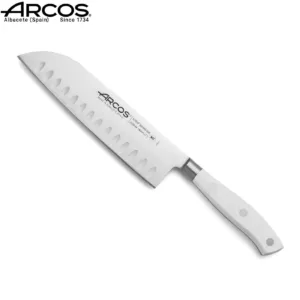 ARCOS RIVIERA ΜΑΧΑΙΡΙ SANTOKU ΜΕ ΑΥΛΑΚΙΑ 18εκ. ΛΕΥΚΗ ΛΑΒΗ-Box in Thessaloniki