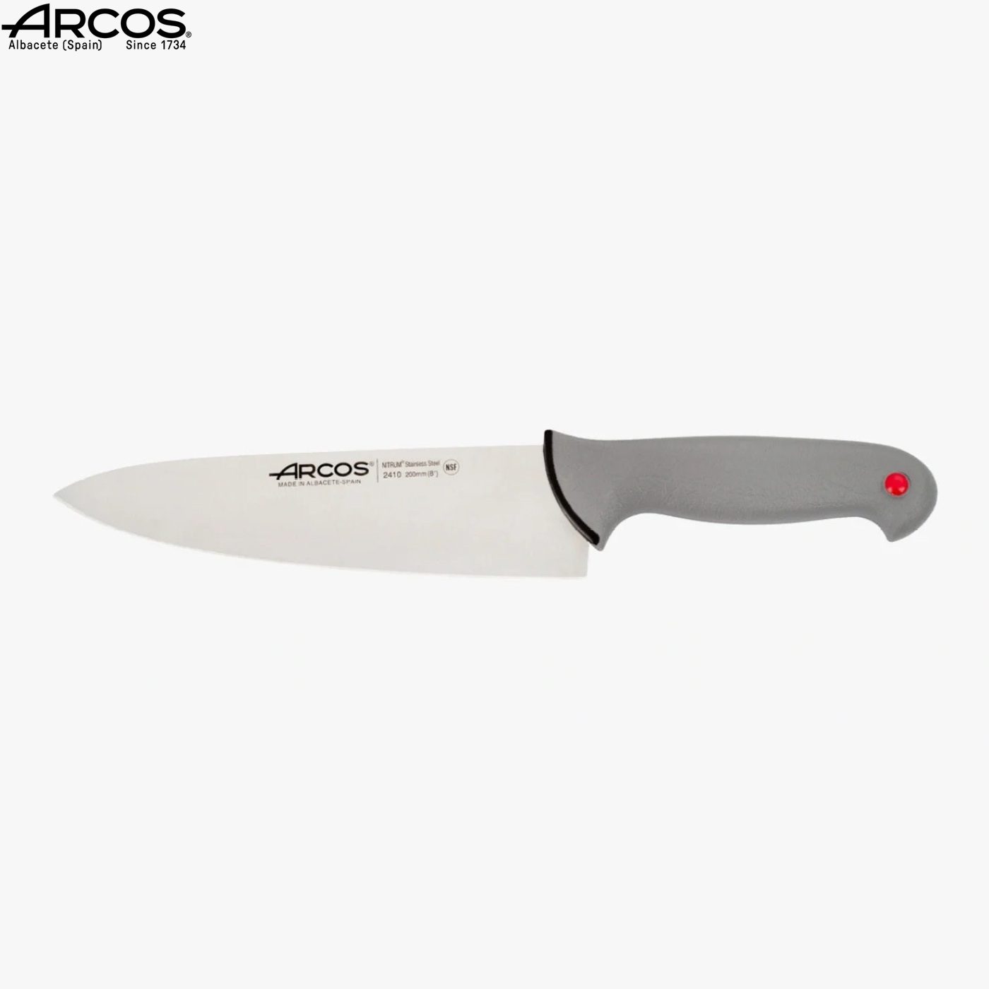 ARCOS COLOUR PROF ΜΑΧΑΙΡΙ CHEF 20 εκ. ΓΚΡΙ ΛΑΒΗ 14 ΚΟΥΜΠΙΑ-Box in Thessaloniki