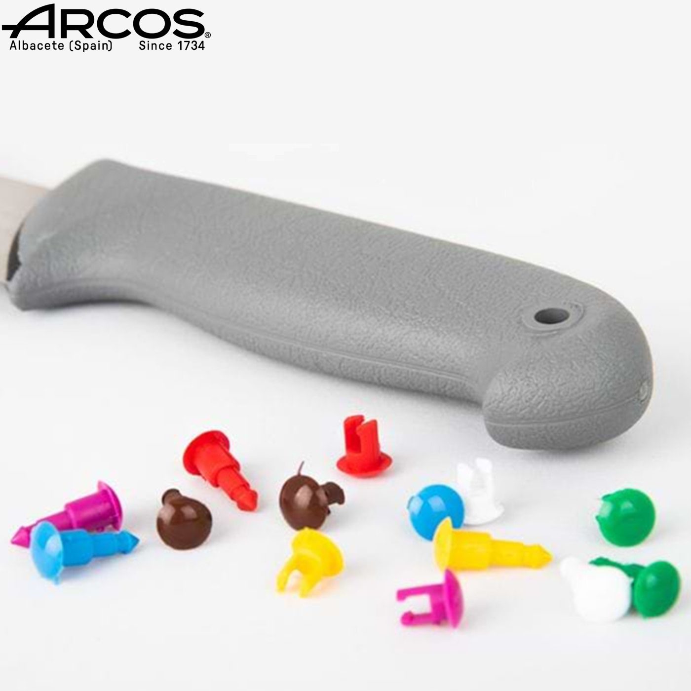Arcos colour prof μαχαιρι chef 20 εκ. γκρι λαβη 14 κουμπια | 059.241000 - Image 4