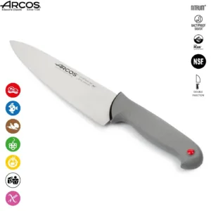 ARCOS COLOUR PROF ΜΑΧΑΙΡΙ CHEF 20 εκ. ΓΚΡΙ ΛΑΒΗ 14 ΚΟΥΜΠΙΑ-Box in Thessaloniki