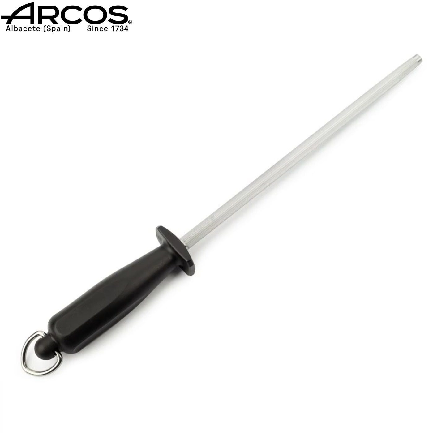 ARCOS ΜΑΣΑΤΙ ΣΤΡΟΓΓΥΛΟ CARBON-CHROME 25εκ. Ø10mm ΜΑΥΡΗ ΛΑΒΗ-Box in Thessaloniki