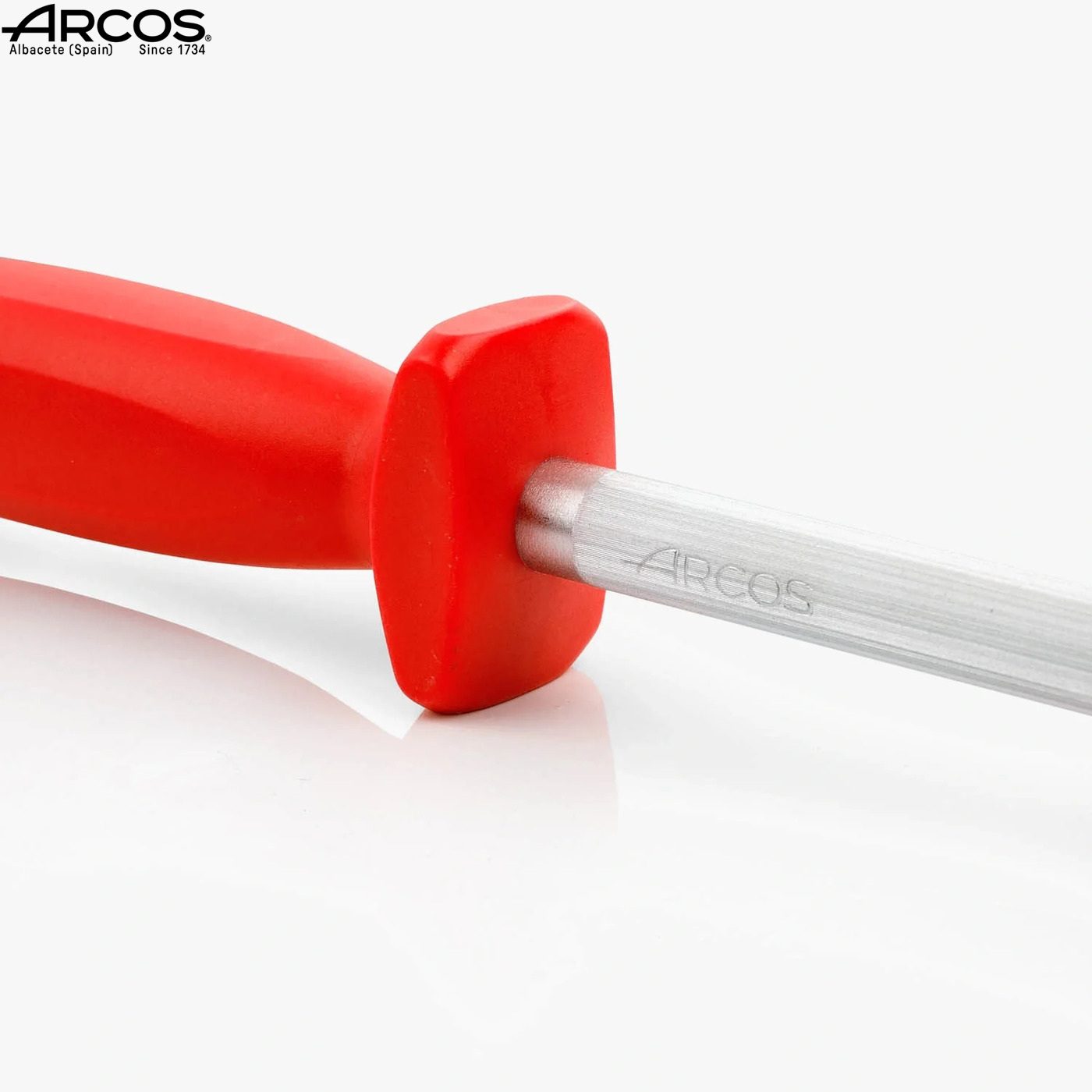 ARCOS ΜΑΣΑΤΙ ΣΤΡΟΓΓΥΛΟ CARBON-CHROME 30 εκ. Ø 13 mm ΚΟΚΚΙΝΗ ΛΑΒΗ-Box in Thessaloniki
