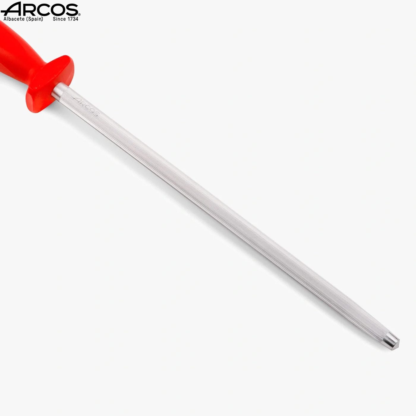 ARCOS ΜΑΣΑΤΙ ΣΤΡΟΓΓΥΛΟ CARBON-CHROME 30 εκ. Ø 13 mm ΚΟΚΚΙΝΗ ΛΑΒΗ-Box in Thessaloniki
