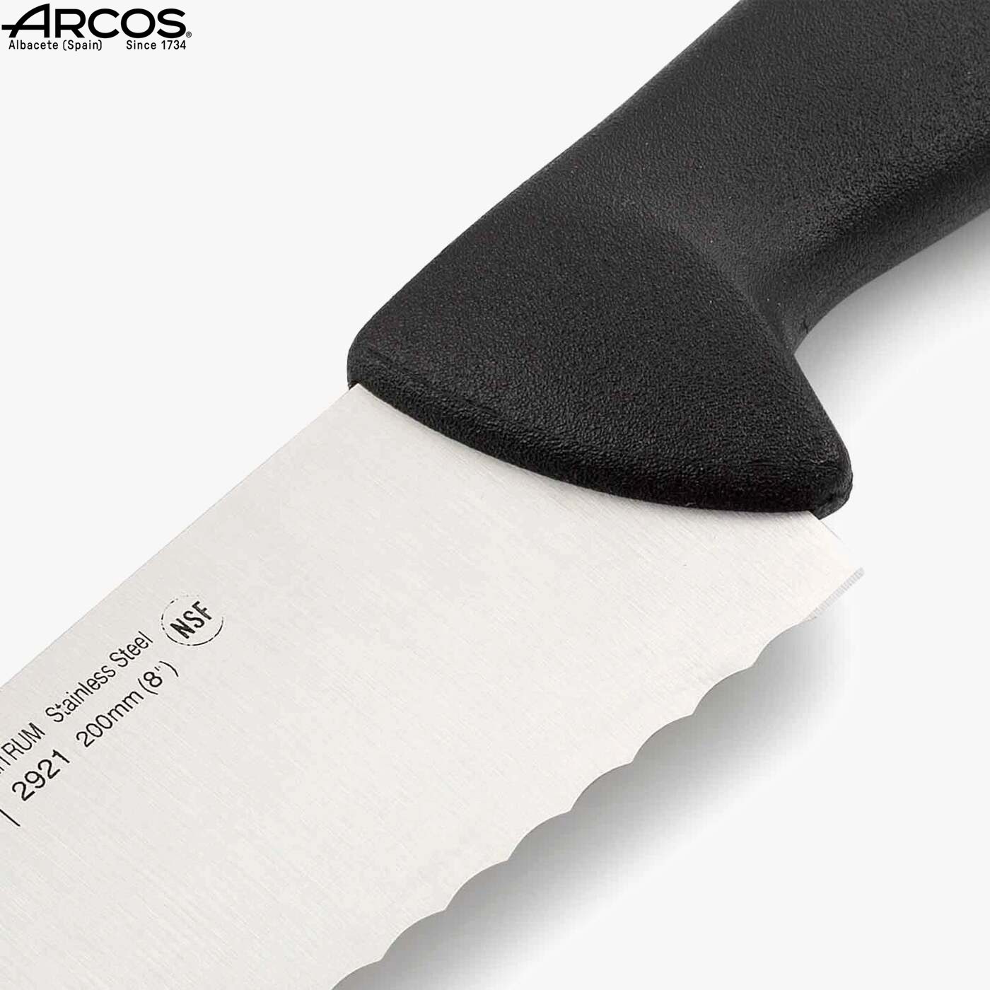 ARCOS 2900 ΜΑΧΑΙΡΙ CHEF ΦΑΡΔΥ ΟΔΟΝΤΩΤΟ 20 εκ. ΜΑΥΡΗ ΛΑΒΗ-Box in Thessaloniki