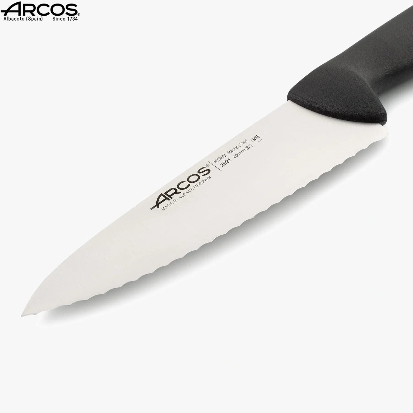 ARCOS 2900 ΜΑΧΑΙΡΙ CHEF ΦΑΡΔΥ ΟΔΟΝΤΩΤΟ 20 εκ. ΜΑΥΡΗ ΛΑΒΗ-Box in Thessaloniki
