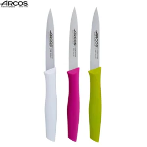 ARCOS NOVA ΣΕΤ 3 ΜΑΧΑΙΡΙΑ ΛΑΧΑΝΙΚΩΝ 10 εκ. ΛΕΥΚΟ-ΠΡΑΣΙΝΟ-ΡΟΖ-Box in Thessaloniki