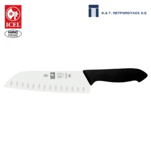 ICEL HORECA PRIME ΜΑΧΑΙΡΙ SANTOKU 18εκ. ΜΕ ΑΥΛΑΚΙΑ ΜΑΥΡΗ ΛΑΒΗ-Box in Thessaloniki