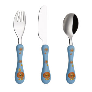 Cryspo Trio Βρεφικό Σετ Μαχαιροπίρουνα "Lion" από Μέταλλο σε κουτί δώρου 3τμχ 45.100.886 - Box In Θεσσαλονίκη - 25ης Μαρτίου 111